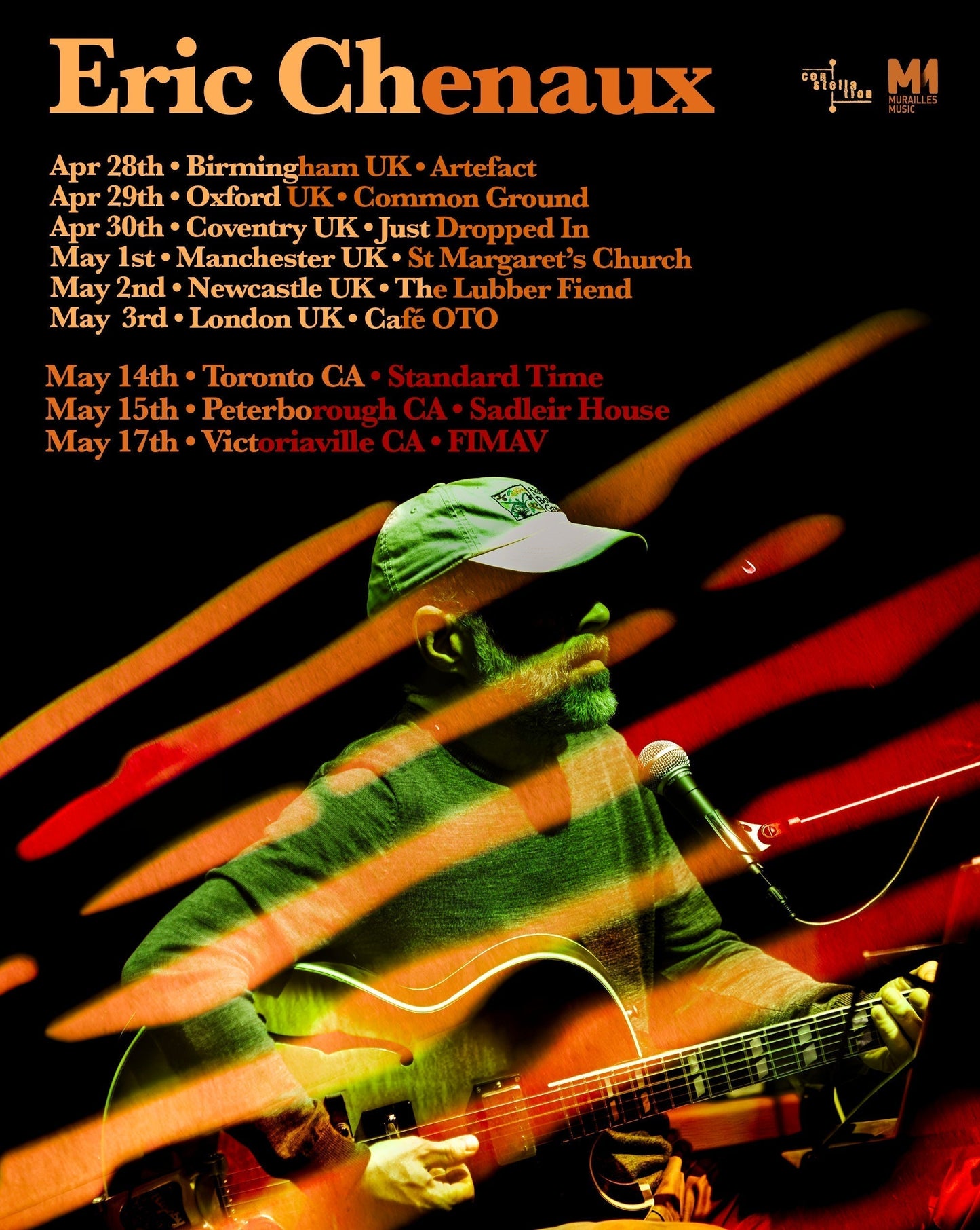 Eric Chenaux Live UK/CA Spring 2026